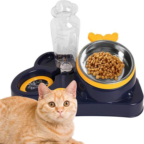 Cat Food and Water Bowl all in one