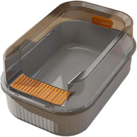 Cat Litter Box Semi-enclosed Sandbox Big Space