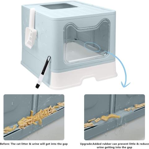 Foldable Cat Litter Box with scoop