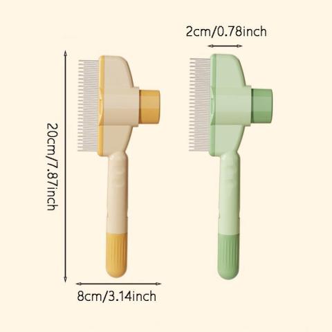 Pet Hair Removal Flea Comb brush with Release Button