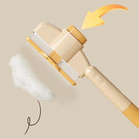 Pet Hair Removal Flea Comb brush with Release Button