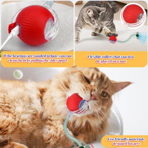 Interactive Cat Ball Teaser Automatic Toys Motion Sensor