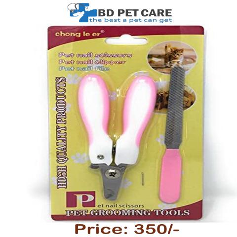 Pet nail scissors- pet grooming tools (pink)