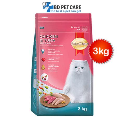 Smartheart Adult Cat Food Chicken and Tuna 3kg
