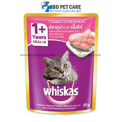 Whiskas Adult Pouch – Tuna & Chicken Meat (85gm)